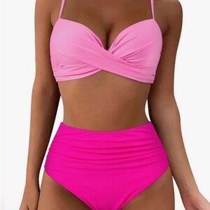 SHEIN Bright Pink Bikini Set
